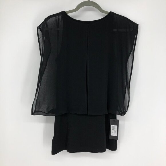 NWT Marciano black scoop  neck tunic sleeveless flowy blouse elasticated waist S - Picture 2 of 13